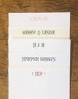 Custom Letterpress Notecards - Glyptic