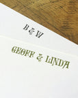 Custom Letterpress Notecards - Glyptic