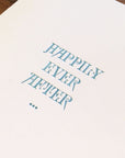 Happily Ever After Letterpress Card