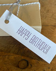 Happy Birthday Letterpress Gift Tags