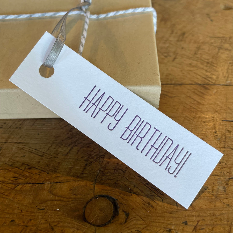 Happy Birthday Letterpress Gift Tags