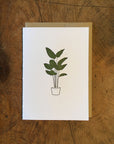 Bird of Paradise Plant Letterpress Card