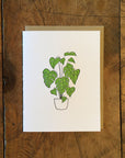 Monstera Plant Letterpress Card