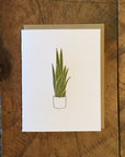 Snake Plant Letterpress Card