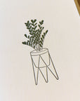 ZZ Plant Letterpress Card
