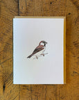 House Sparrow Bird Letterpress Card