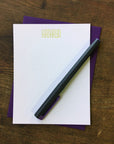 Custom Letterpress Notecards - Huxley Vertical