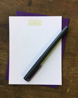 Huxley Vertical Custom Letterpress Notecards