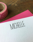 Huxley Vertical Custom Letterpress Notecards