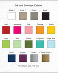 Ink and Envelope Colours