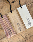 Lupine Wildflower Letterpress Wood Bookmark