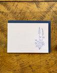 Lupine Wildflower Mini Gift Enclosure Letterpress Card