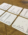 Minimal Adventure Letterpress Coasters