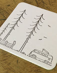 Minimal Adventure Letterpress Coasters
