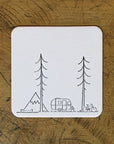 Minimal Adventure Letterpress Coasters
