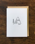 Minimal Adventure Bear in the Wild Letterpress Card