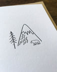 Minimal Adventure Bear in the Wild Letterpress Card
