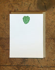 Monstera Leaf Letterpress Notecards