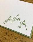 Mountains Mini Letterpress Gift Enclosure Card