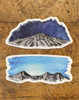 Mt Bachelor and Three Sisters Oregon Stickers