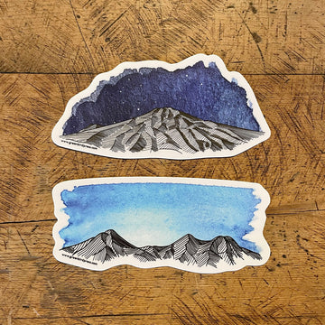 Mt Bachelor and Three Sisters Oregon Stickers