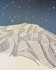 Mount Bachelor Oregon Letterpress Print