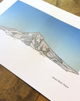 Mount Hood Oregon Letterpress Print