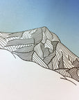 Mount Hood Letterpress Print