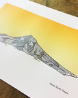 Mount Hood Oregon Letterpress Print