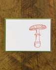 Mushroom Letterpress Gift Enclosure Card