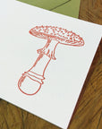 Mushroom Letterpress Gift Enclosure Card