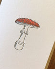 Fly Agaric Mushroom Letterpress Card