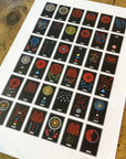 A Few Fireworks Letterpress Print Hand Painted