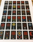 A Few Fireworks Letterpress Print