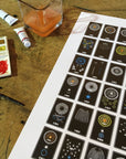 A Few Fireworks Letterpress Print Hand Painted