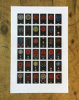 A Few Fireworks Letterpress Print Hand Painted