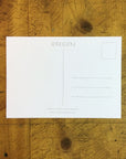 Oregon State Map Letterpress Postcard