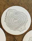 Oregon Topographic Map Letterpress Coasters