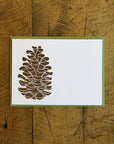 Pine Cone Mini Letterpress Gift Enclosure Card
