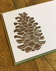 Pine Cone Letterpress Gift Enclosure Card