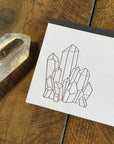 Crystals Mini Gift Enclosure Letterpress Card