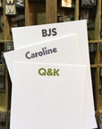 San Serif Custom Letterpress Notecards