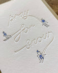 Pray For Snow Skiers Letterpress Card