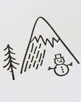 Minimal Adventure Snowman Letterpress Cards