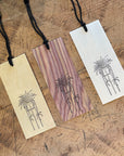 Spider Plant Houseplant Letterpress Wood Bookmark