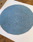 Star Map Letterpress Print Southern Hemisphere