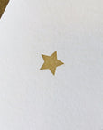 Gold Star Letterpress Card