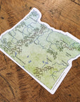 Oregon State Map Sticker