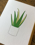 Aloe Vera Letterpress Card