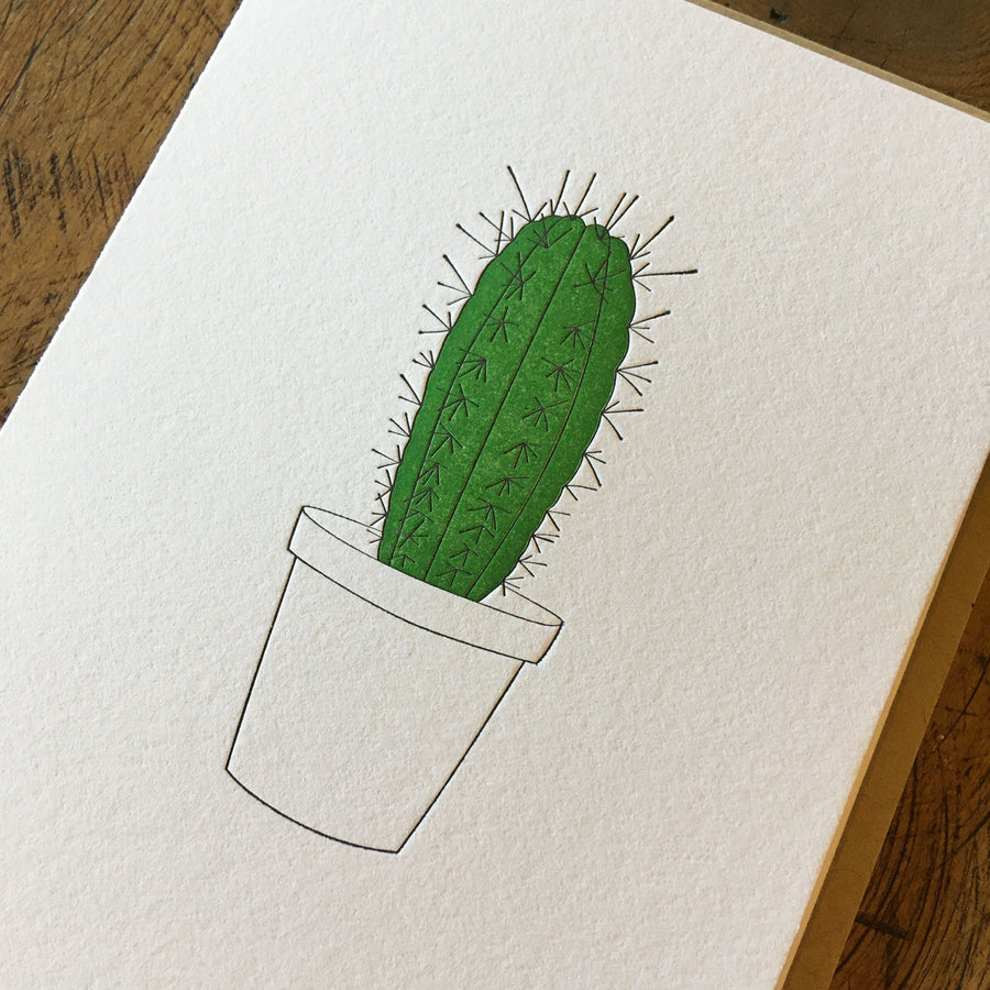 San Pedro Cactus Letterpress Card